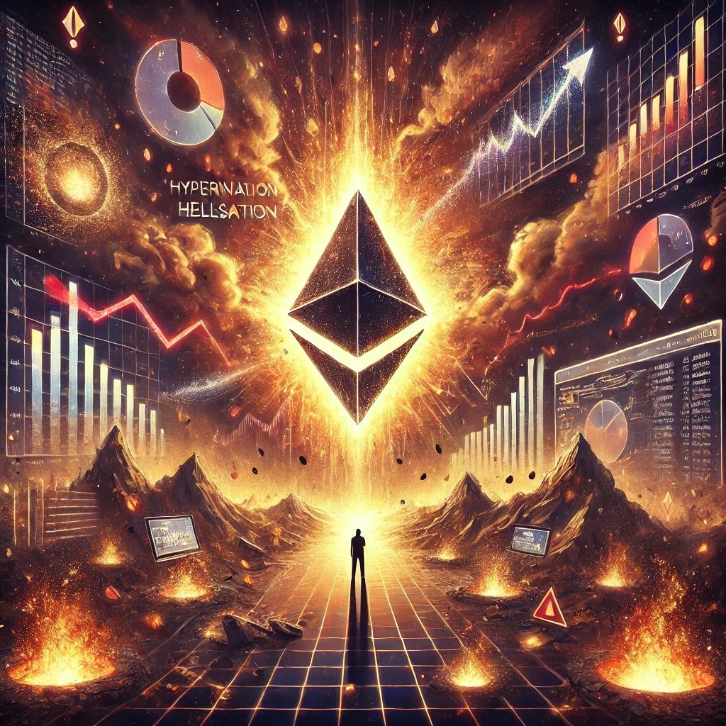DALL·E 2025 04 03 15.27.19 A symbolic and dramatic digital illustration representing Ethereum facing