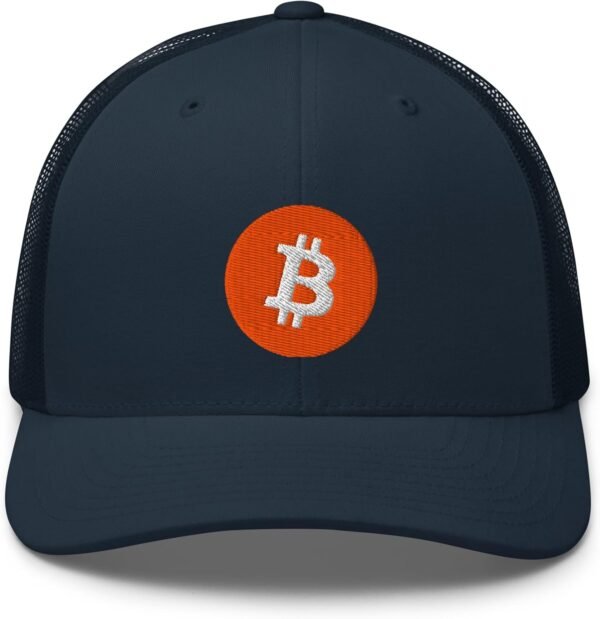 Bitcoin Hat - Crypto - Symbolize Your Allegiance - Trucker Cap - Gifts for him One Size, Navy, Navy, One Size - Image 7