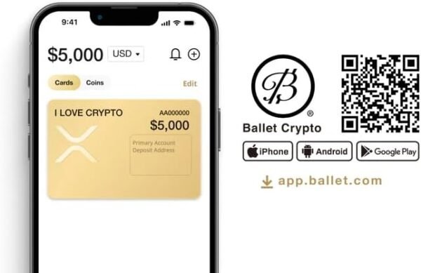 Ballet XRP Gold Plated Crypto Wallet - The Easiest Crypto Cold Storage Card - Hardware Wallet with Secure Multicurrency and NFT Support - Image 6