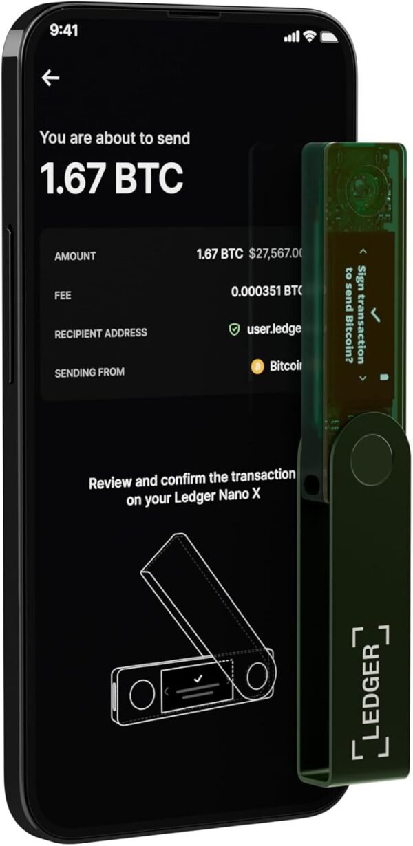 Ledger Nano X - Secure and Manage Your Crypto & NFTs on-The-go with Our Bluetooth-Enabled Hardware Wallet (Emerald Green) - Image 5