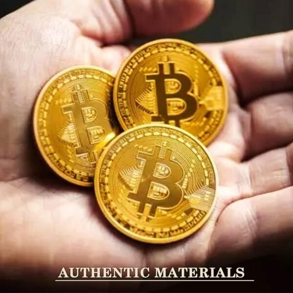 9PC Bitcoin Coin | Physical Bitcoin with Protective Case, Gold Plated Bitcoin for Commemoration, Gifts for Men (Gold) - Image 4