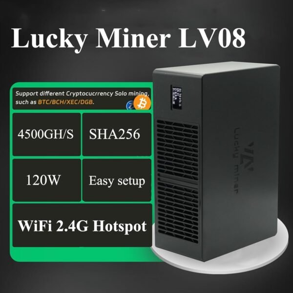 Bitcoins Miner Lucky Miner LV08 4.2TH/s Crypto Miner with BM1366 Asic Miner chip SHA256 120W 2.4G WiFi Home/Office Mining -Solo/P2P Mining 42 Coins Support - BTC, BCH, BSV - Image 5