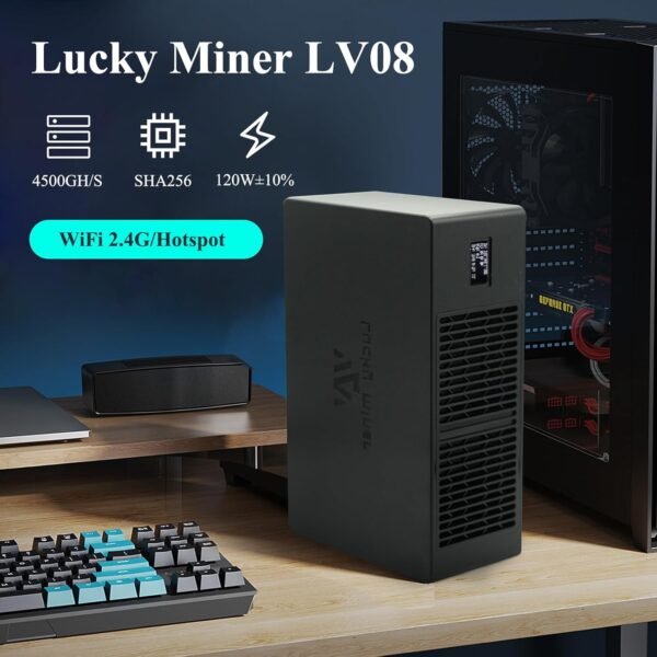 Bitcoins Miner Lucky Miner LV08 4.2TH/s Crypto Miner with BM1366 Asic Miner chip SHA256 120W 2.4G WiFi Home/Office Mining -Solo/P2P Mining 42 Coins Support - BTC, BCH, BSV - Image 6
