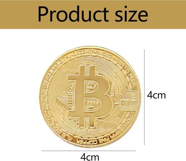 9 Pcs Bit Coin,Commemorative Coin,Physical Bitcoin with Protective Case,Gold Plated Bitcoin for Commemoration,BTC Cryptocurrency,Chase Coin Gifts for Men - Image 3