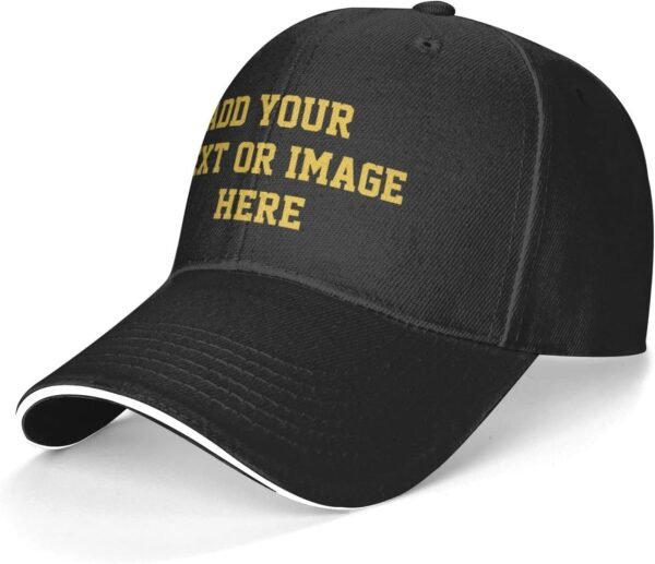 Custom Hats Add Photos/Logo/Text to Design Your Personalized Baseball Cap for Men & Women Adjustable - Image 3