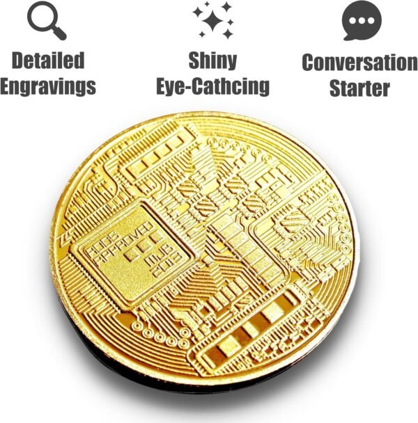 Bitcoin Coin - Commemorative BTC Coins Plus Clear Protective Case, Physical Bitcoin, Cryptocurrency Gifts, Limited Edition Collectible Plus Protective Case - Image 4