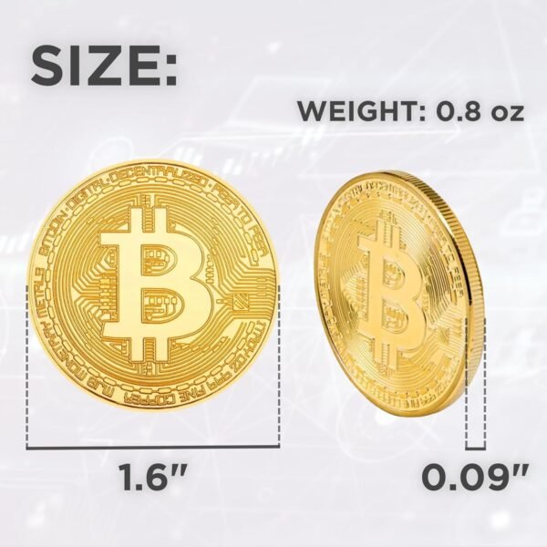 Bitcoin Coin - Commemorative BTC Coins Plus Clear Protective Case, Physical Bitcoin, Cryptocurrency Gifts, Limited Edition Collectible Plus Protective Case - Image 5