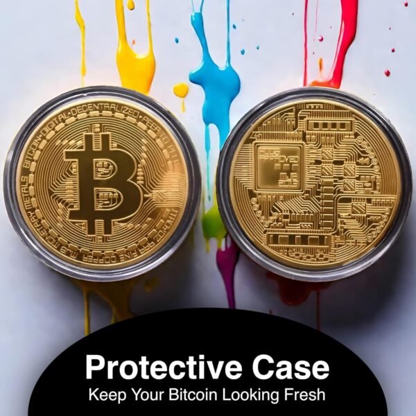 Bitcoin Coin - Commemorative BTC Coins Plus Clear Protective Case, Physical Bitcoin, Cryptocurrency Gifts, Limited Edition Collectible Plus Protective Case - Image 7