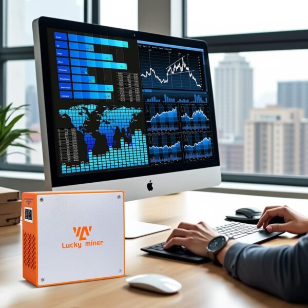 Litecoin, Dogecoin Miner Lucky Miner LG07 Scrypt Algorithm ASIC Miner 11MH/S 2.4GHz WiFi or Hotspot Quiet Include PSU, Crypto Mining Machine for Home Use，Orange - Image 6