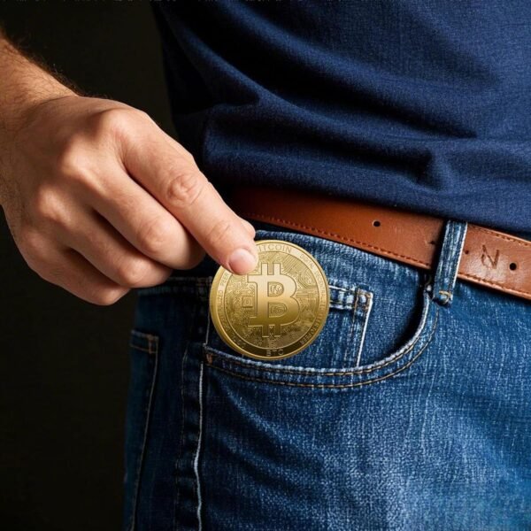 Bitcoin Coin Souvenir Gold Plated with Protective Case Physical Collectible for Decoration Commemoration Gifts Cryptocurrency Token BTC for Bitcoin Fans (1PCS) - Image 6