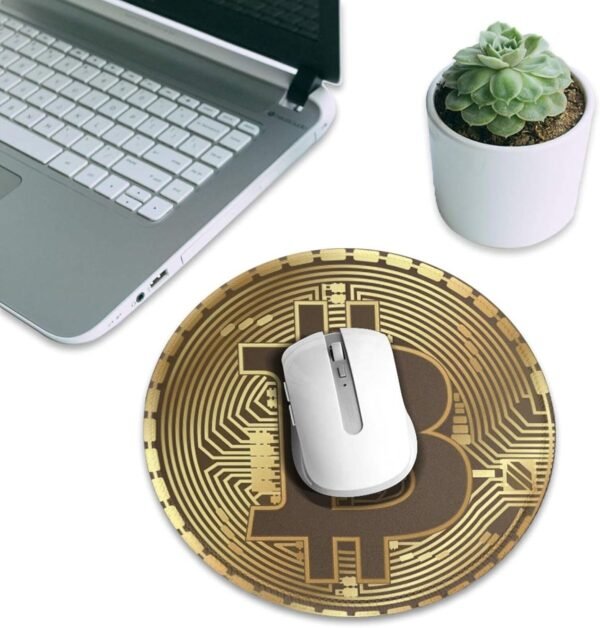 Bitcoin Crypto Currency Mouse Pad, Mouse Pads for Desk, Stitched Edge Mousepad with Non-Slip Rubber Base, Gaming Mouse Mat for Computer Laptop Home Office - Image 6