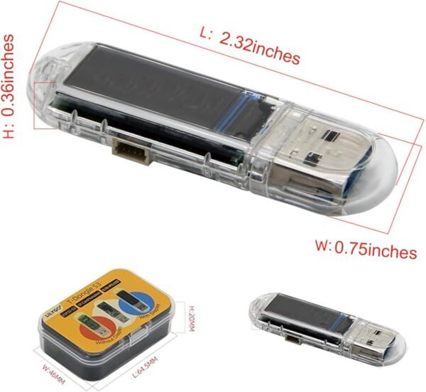 NerdMiner Bitcoins Miner V2 Dongle USB 75KH 1W T-Display S3 Bitcoin Solo Lottery Miner Win 3.125 BTC with Low Power Consumption（1PCS） - Image 3