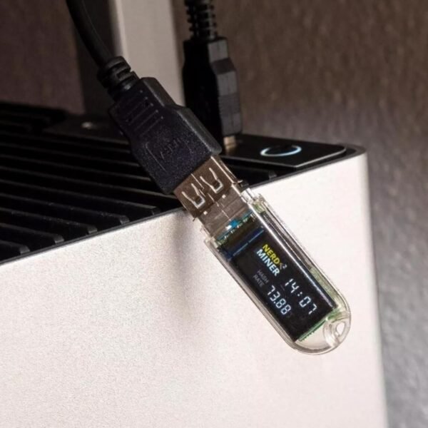NerdMiner Bitcoins Miner V2 Dongle USB 75KH 1W T-Display S3 Bitcoin Solo Lottery Miner Win 3.125 BTC with Low Power Consumption（1PCS） - Image 6