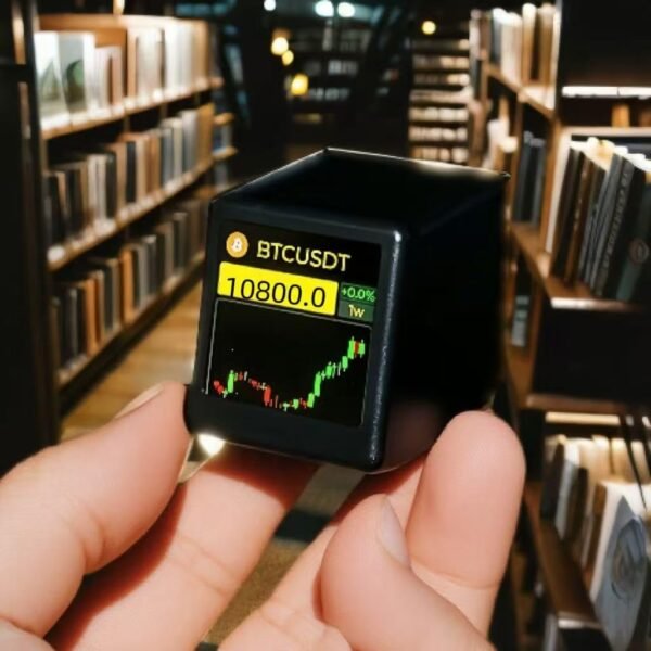 Bitcoin Stock Ticker, Digital Clock with Weather, Temperature, and Humidity Display. A Creative Gift for Husband, Boyfriend, or Women - Image 4