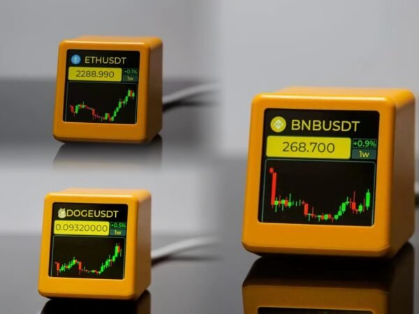 Bitcoin Stock Ticker, Digital Clock with Weather, Temperature, and Humidity Display. A Creative Gift for Husband, Boyfriend, or Women - Image 8