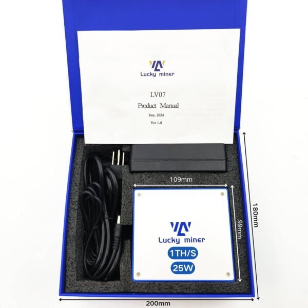 Bitcoins Miner LV07 Solo Miner 2.4G WiFi SHA-256 1TH/S BM1366, Low Noise Crypto Miner Machine for Home Use,Lottery Mining,Include PSU - Image 3