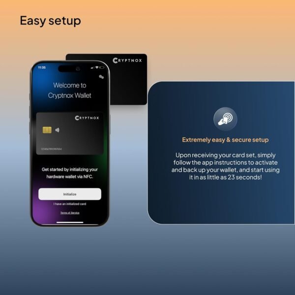 Ultra Secure Crypto Hardware Wallet – Pack OF 2 |Crypto Wallet Cold Storage for Bitcoin, Ethereum, Nfts & More | Biometric Pairing, Encrypted NFC Tap-To-Sign | Bonus FIDO2 Security Key Functionality - Image 5