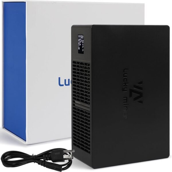 Bitcoins Miner Lucky Miner Lotto Mining Device 4.5TH/S 2.4G WiFi SHA-256 Asic Chip BM1366 Portable LV08 Micro Silent Cryptocurrency Home Use BTC Miner Machine Solo Miner, Black - Image 3