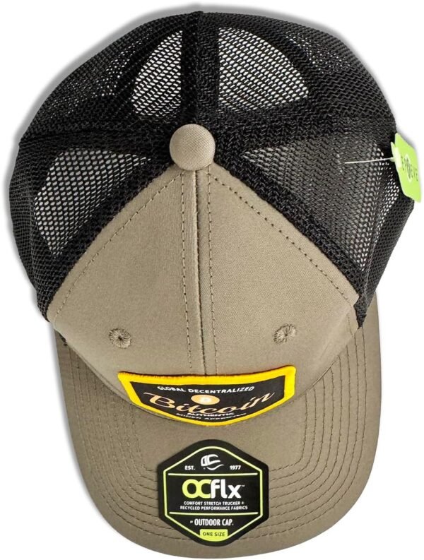 Bitcoin Adjustable Baseball Cap Green with Black Mesh Back with Sublimated Patch - Image 7