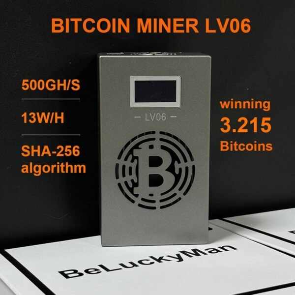 Bitcoin Miner Lucky Miner LV06 BTC Lottery Machine 500GH/S BM1366 WiFi SHA-256 Asic Chip Algorithm BTC BCH BSV DGB - Image 7