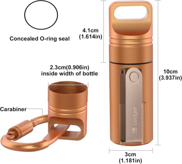 Hardware Crypto Wallet Protective Case Compatible with Ledger Nano X/Nano S/Nano S Plus,Yubikey 2FA Security Key,USB Flash Drive Case (Orange) - Image 7