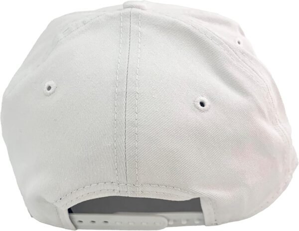 BTC Universe Bitcoin Flat Bill Snapback White Cap with 3D Puff Embroidery - Image 6