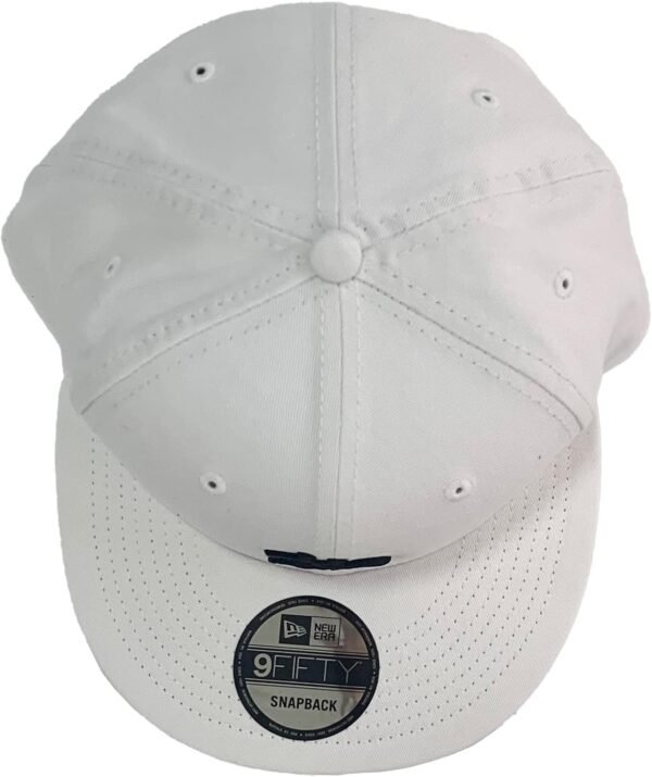 BTC Universe Bitcoin Flat Bill Snapback White Cap with 3D Puff Embroidery - Image 8