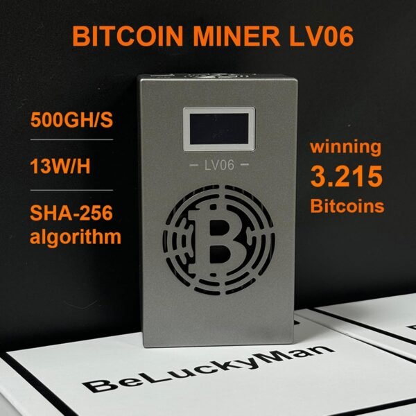 Bitcoins Miner LV06 Solo Miner 2.4G WiFi 13W SHA-256 500GH/S BM1366 Asic Ship Low Noise Lottery Crypto Miner Machine Device Home Use - Image 5