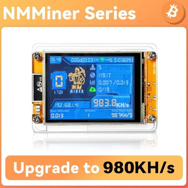 Bitcoin Miner NerdMiner V2 980KH/s 2.8 inch Smart Display Lucky Miner Hashrate Module Crypto Solo Lottery Miner - Image 4