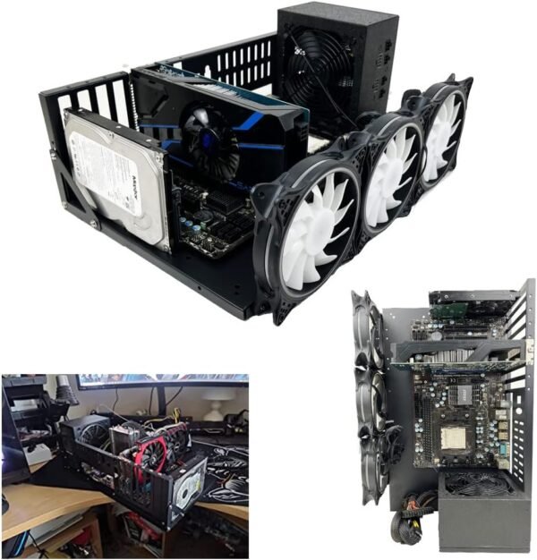 Open Chassis Rack, EATX ATX MATX ITX Computer Case PC Open Frame Test Bench, Gaming Computer Case (ATX) - Image 6