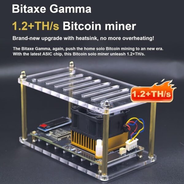 Bitaxe Gamma - 1.2+TH/s Bitcoin Miner BM1370 ASIC chip Acrylic Structure Redefining Home Bitcoin Mining Machine - Image 5