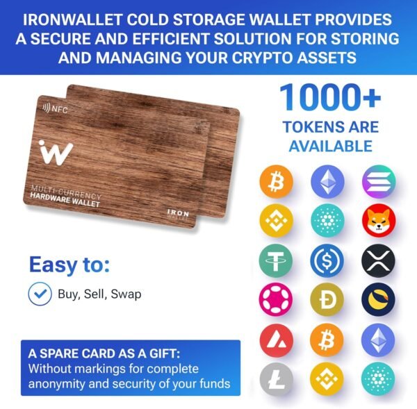 Crypto Wallet - Pack of 2 - Wood Design Card for Cold Crypto Wallet - Storage for Bitcoin, Ethereum & Others - Increased Security - Seed Phrase - Image 3