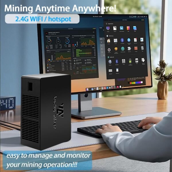 Bitcoins Miner Machine Lotto Mining Device 4.5TH/S WiFi SHA-256 Asic Chip BM1366 Portable V8 Micro Silent Cryptocurrency Home Use - Image 5
