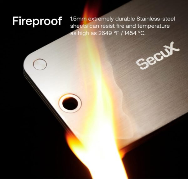 SecuX – XSEED PRO Eco - Indestructible Bitcoin Wallet Crypto Seed Storage Steel Plate - Compatible, Ledger, Hardware Wallets - Image 4