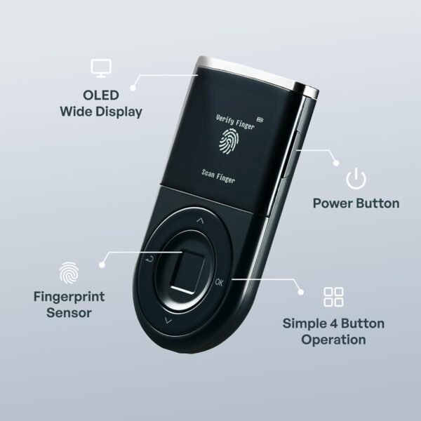 D'CENT Hardware Wallet 2X Pack – Biometric Cold Wallet for Crypto with Fingerprint Authentication | Secure Bluetooth Storage for Bitcoin, Ethereum, XRP, XDC, Solana, Stablecoins & More. - Image 3