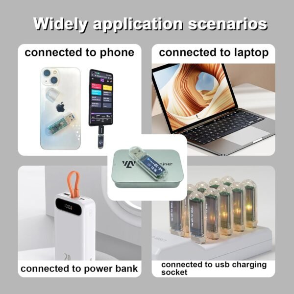 USB Bitcoin Miner Stick LV03 BTC Lottery Crypto Mini Solo 2.4G WiFi 74KH 1W With Display ASIC Algorithm Mining Rig Cryptocurrency Silent(1PCS) - Image 3