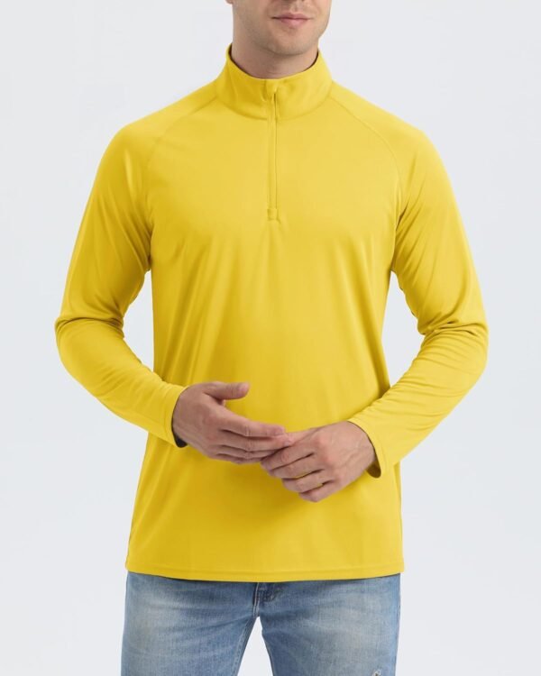 Boladeci Men's UPF 50+ Sun Shirts 1/4 Zip Long Sleeve SPF UV Protection Lightweight Quick Dry Quarter Zip Golf Shirts - Image 3