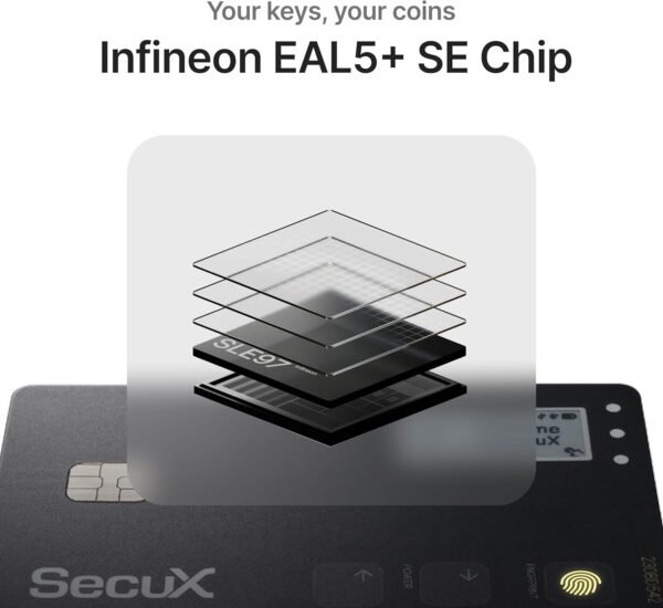 SecuX Shield Bio Crypto Hardware Wallet - Secure Biometric Authentication, Cold Storage Card for NFT, Bitcoin, Ethereum, Cardano, ERC20, BEP20, and More - Image 4
