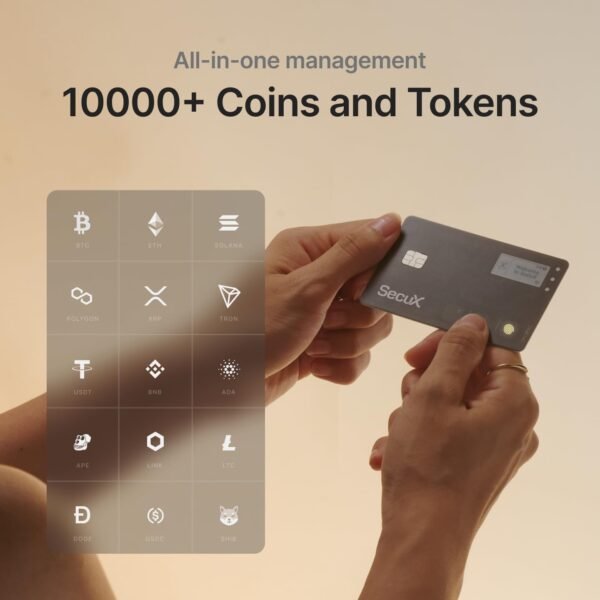 SecuX Shield Bio Crypto Hardware Wallet - Secure Biometric Authentication, Cold Storage Card for NFT, Bitcoin, Ethereum, Cardano, ERC20, BEP20, and More - Image 6