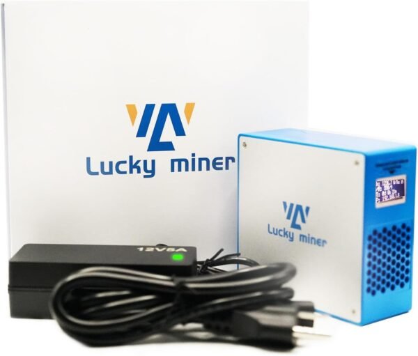 BeLuckyMan Bitcoins Miner Machine Lotto Mining Device 1TH/S WiFi SHA-256 Asic Chip BM1366 Portable V7 Micro Silent Cryptocurrency Home Use, Blue - Image 2