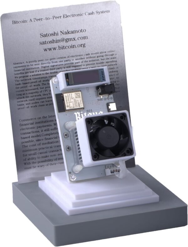 Bitaxe Gamma Miner 601 1.2T 18W BTC Bitcoin Miner Asic Crypto Open Source Quiet Home Mini Lottery Solo Miner with PSU Table Gadget - Image 2