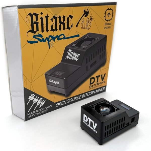 Bitaxe Supra Open Source Bitcoin ASIC Miner – BTC Miner with 700 GH/s Hash Rate, Low Power Consumption – Quiet Solo Bitcoin Miner for Home Use with Multi-Region Power Supply by DTV ₿ ELECTRONICS - Image 2