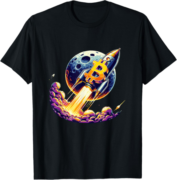 Bitcoin BTC Blockchain digital Currency crypto trader T-Shirt - Image 2