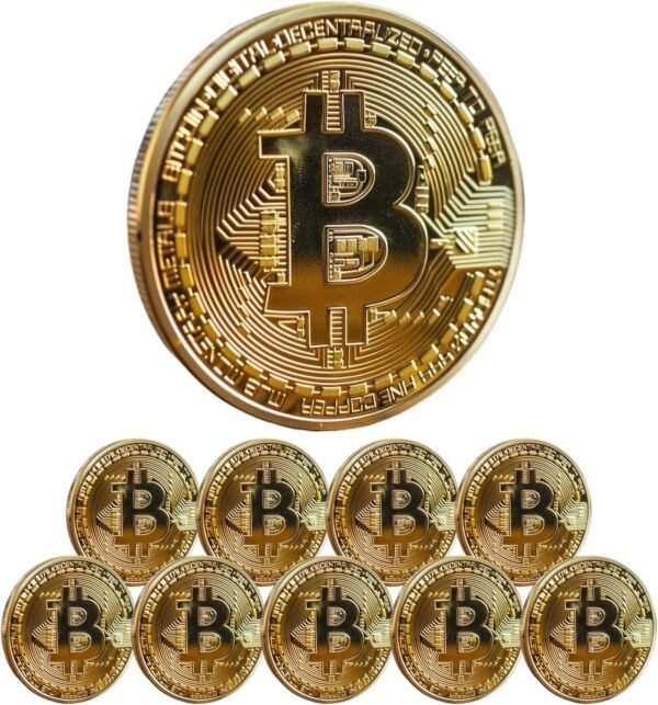 Bitcoin Coin - Commemorative BTC Coins Plus Clear Protective Case, Physical Bitcoin, Cryptocurrency Gifts, Limited Edition Collectible Plus Protective Case - Image 2