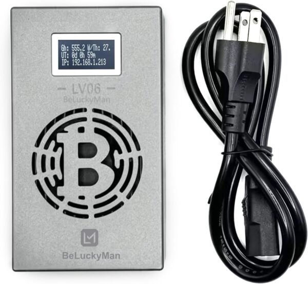 Bitcoin Miner Lucky Miner LV06 BTC Lottery Machine 500GH/S BM1366 WiFi SHA-256 Asic Chip Algorithm BTC BCH BSV DGB - Image 2
