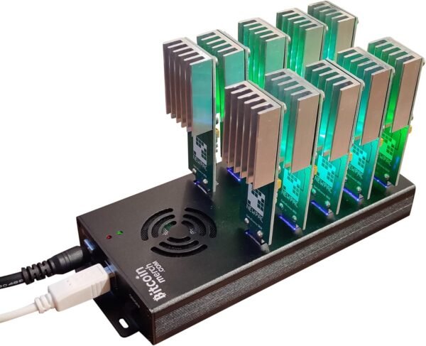 BitcoinMerch.com - 10 Port USB Hub 120W Powered USB 2.0 Charging Hub 12V 10A PSU for NewpPac, Antminer, Moonlander - Image 2