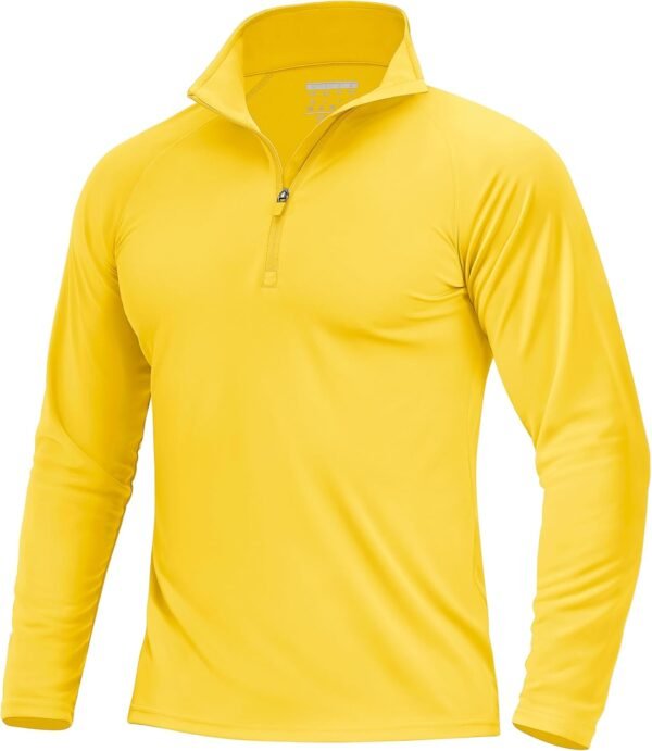 Boladeci Men's UPF 50+ Sun Shirts 1/4 Zip Long Sleeve SPF UV Protection Lightweight Quick Dry Quarter Zip Golf Shirts - Image 2