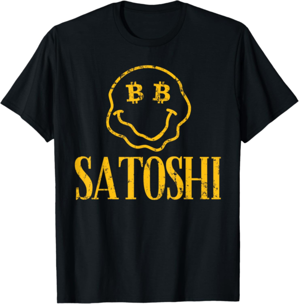 Funny Satoshi Est 2009 Bitcoin Creator Blockchain Currency T-Shirt, Small, Black - Image 2
