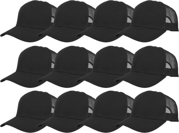 Gelante Mesh Trucker Hat Baseball Cap Structured Front Panel Wholesale LOT 12 Pack - Image 2