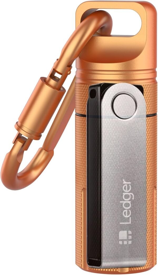Hardware Crypto Wallet Protective Case Compatible with Ledger Nano X/Nano S/Nano S Plus,Yubikey 2FA Security Key,USB Flash Drive Case (Orange) - Image 2